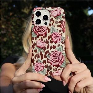 Velvet Caviar IPhone 16pro Rose and Leopard Phone Case